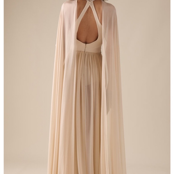 Zuhair Murad Pink and Gold Embellished Pleated Gown - Picture 3 of 5